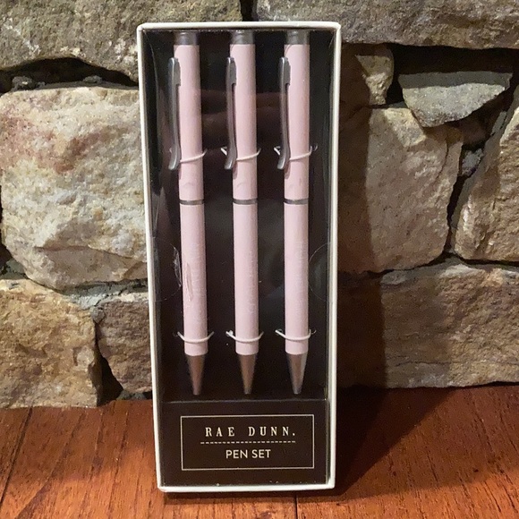 😘 NWT Rae Dunn PINK Pen Set - MOM THEMED (3 pens)